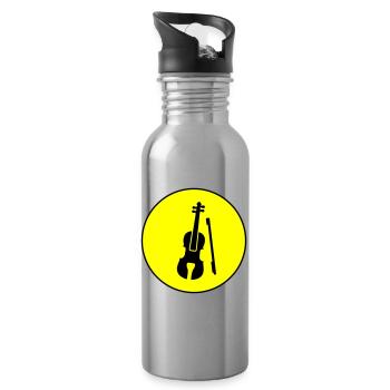 Violin icon icon - Water bottle with straw - silver - Right