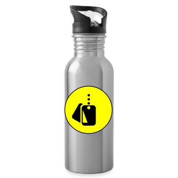 Badge icon icon - Water bottle with straw - silver - Right