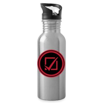 Tick the box - Water bottle with straw - silver - Right
