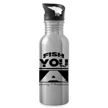 funny axolotls humor buy animation geek computer - Water bottle with straw - silver - Right