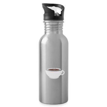 Caffeine Morning Breakfast Drink Collection - Water bottle with straw - silver - Right