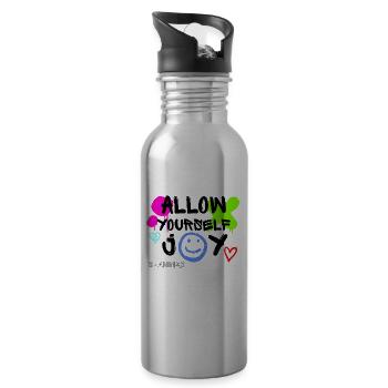 SHANIMAX Joy and happiness - Trinkflasche mit integriertem Trinkhalm - Lightsilver - Rechts