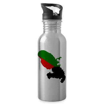 Stadtplan von Martinique - Trinkflasche mit integriertem Trinkhalm - Lightsilver - Rechts