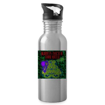 BLOOD IS THICKER THAN WATER - Abbild - 2023 - Trinkflasche mit integriertem Trinkhalm - Lightsilver - Rechts
