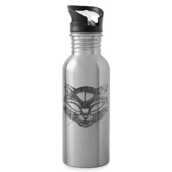 EvilCat Robot - Water bottle with straw - silver - Right
