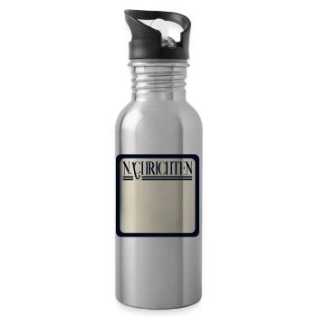 NACHRICHTEN SELBST GESTALTEN - Trinkflasche mit integriertem Trinkhalm - Lightsilver - Rechts