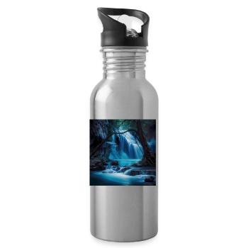 Cascade - Gourde avec paille intégrée - argent clair - Droite