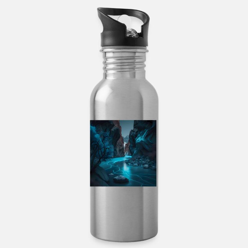 Gorge - Water bottle with straw - silver