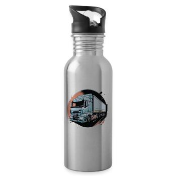 Camion Semi remorque - Gourde avec paille intégrée - argent clair - Droite