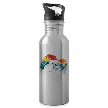 Sunrise MTB Silhouette Ride - Trinkflasche mit integriertem Trinkhalm - Lightsilver - Rechts
