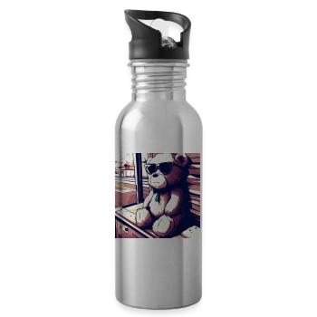 Teddy Manga II - Trinkflasche mit integriertem Trinkhalm - Lightsilver - Rechts