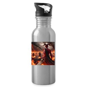 Follow Me to the Abyss - Infernal Devil's Pact #02 - Water bottle with straw - silver - Right