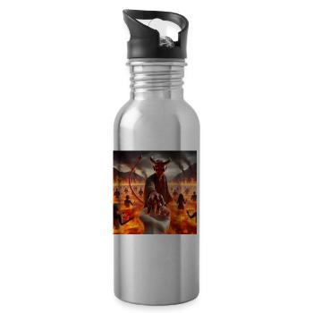 Follow Me to the Abyss - Infernal Devil's Pact #16 - Water bottle with straw - silver - Right