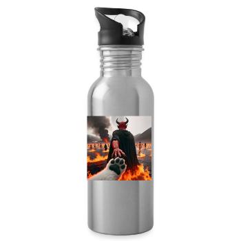 Follow Me to the Abyss - Infernal Devil's Pact #19 - Water bottle with straw - silver - Right