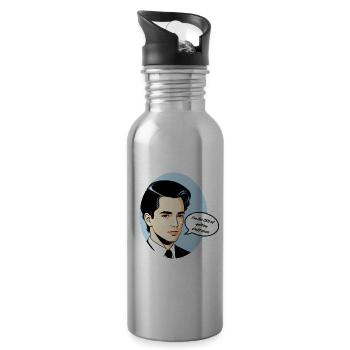 I'm the CEO of getting stuff done - Water bottle with straw - silver - Right