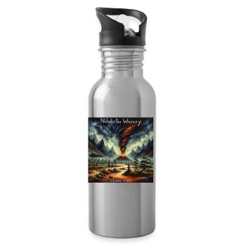 NW - Chaotic Calm - Water bottle with straw - silver - Right