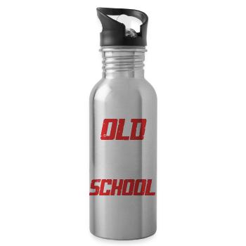 Old School Scuba Diver Underwater Retro Diving - Trinkflasche mit integriertem Trinkhalm - Lightsilver - Rechts