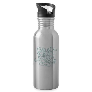 Bereit Für Meer - Trinkflasche mit integriertem Trinkhalm - Lightsilver - Rechts