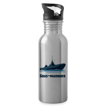 Submariner - Trinkflasche mit integriertem Trinkhalm - Lightsilver - Rechts