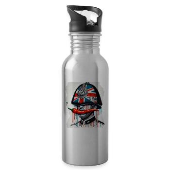 God Save The Zoreil Spicy Design - Trinkflasche mit integriertem Trinkhalm - Lightsilver - Rechts