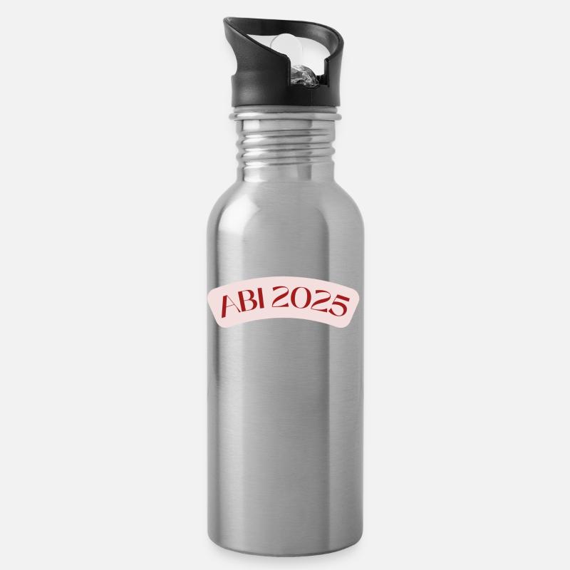 ABI2025 - Trinkflasche mit integriertem Trinkhalm - Lightsilver