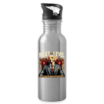 Dudley Labrador Anzug Next Level Hund Königssessel - Trinkflasche mit integriertem Trinkhalm - Lightsilver - Rechts