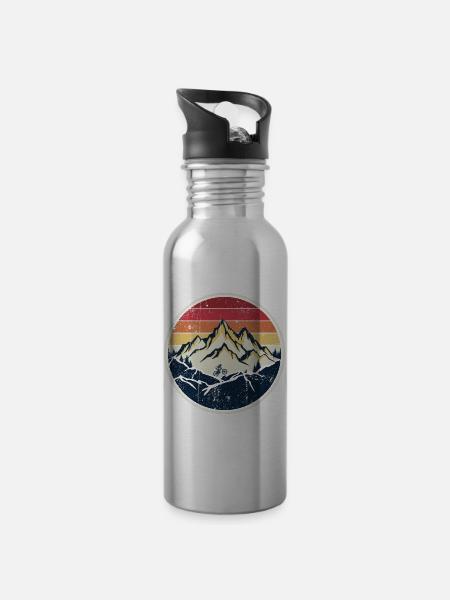 Mountainbike Sunset Crest - Trinkflasche mit integriertem Trinkhalm - Lightsilver