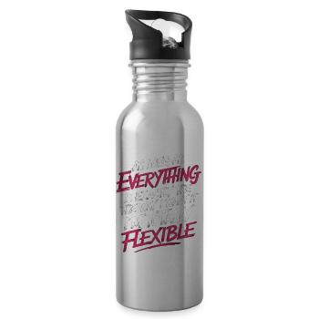 As Long As Everything Is The Way I Want It 12 - Trinkflasche mit integriertem Trinkhalm - Lightsilver - Rechts