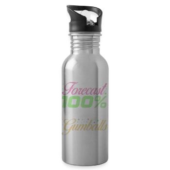 Today's Forecast 100% Chance Of Investing In - Trinkflasche mit integriertem Trinkhalm - Lightsilver - Rechts