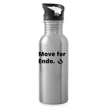 Move For Endo [schwarz] - Trinkflasche mit integriertem Trinkhalm - Lightsilver - Rechts