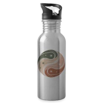 Boho Spirit – Inner Balance - Water bottle with straw - silver - Right
