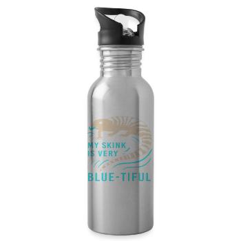 Lizard - Water bottle with straw - silver - Right