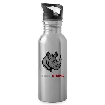 Rhino MMA Traning Sportbekleidung - Trinkflasche mit integriertem Trinkhalm - Lightsilver - Rechts