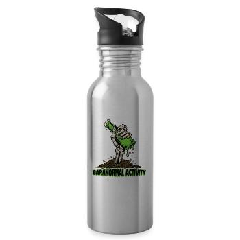 BARANORMAL ACTIVITY – Bier und Zombie-Humor - Trinkflasche mit integriertem Trinkhalm - Lightsilver - Rechts