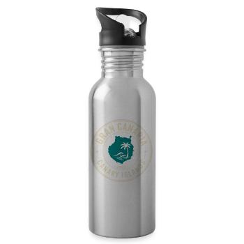 Gran Canaria Sommerferien 2026 – Insel-Vibes - Trinkflasche mit integriertem Trinkhalm - Lightsilver - Rechts