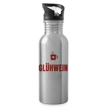 Glühwein Crew Weihnachtsmarkt Tasse Team Winter - Trinkflasche mit integriertem Trinkhalm - Lightsilver - Rechts