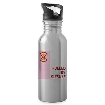 Angetrieben von Farfalle - Trinkflasche mit integriertem Trinkhalm - Lightsilver - Rechts