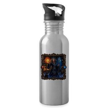 sorcière - Gourde avec paille intégrée - argent clair - Droite