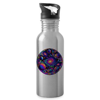 Universum - Trinkflasche mit integriertem Trinkhalm - Lightsilver - Rechts