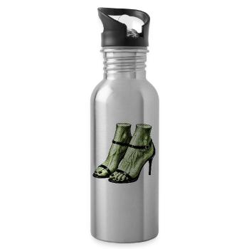 UMWERFEND WUNDERSCHÖN - Trinkflasche mit integriertem Trinkhalm - Lightsilver - Rechts