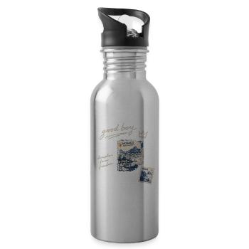 Good Boy Freiheit Reise-Stempel - Trinkflasche mit integriertem Trinkhalm - Lightsilver - Rechts