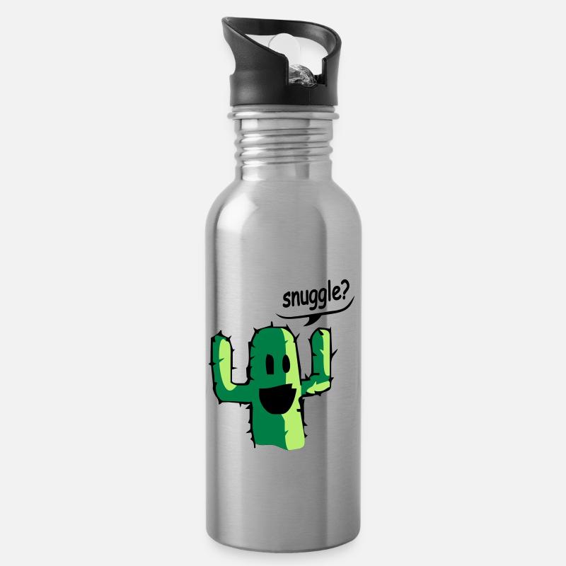 snuggle - Trinkflasche mit integriertem Trinkhalm - Lightsilver