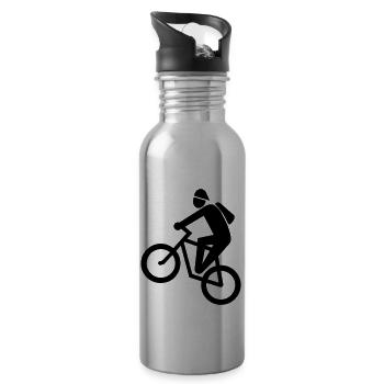 mountainbike - Trinkflasche mit integriertem Trinkhalm - Lightsilver - Rechts