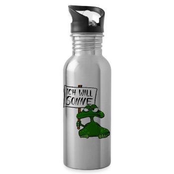 Sonnenfrosch - Trinkflasche mit integriertem Trinkhalm - Lightsilver - Rechts