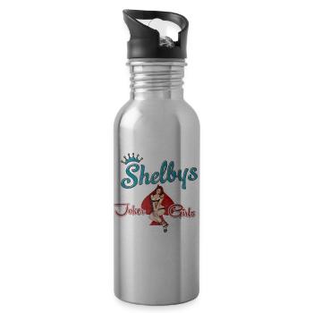Shelby's Joker Girls Pinup - Water bottle with straw - silver - Right