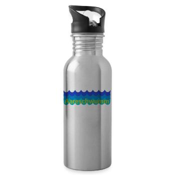 Aareschwumm - Trinkflasche mit integriertem Trinkhalm - Lightsilver - Rechts