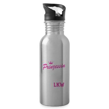 Lastwagen LKW-Fahrerin Frau Geschenk · Prinzessin - Trinkflasche mit integriertem Trinkhalm - Lightsilver - Rechts
