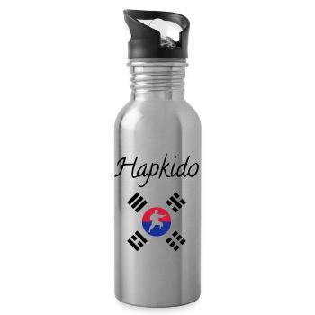 Hapkido / Hapkidoin / Martial Arts / Fight - Water bottle with straw - silver - Right