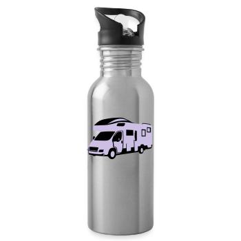 Camper, motor home - On the road - Water bottle with straw - silver - Right