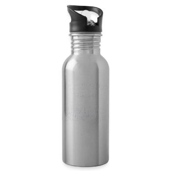 Betriebsklimawandel - Sprüche - Geschenk - Trinkflasche mit integriertem Trinkhalm - Lightsilver - Rechts